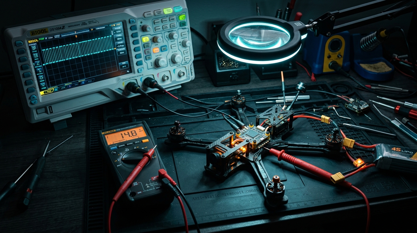 FPV elektronikos diagnostikos ir remonto stendas